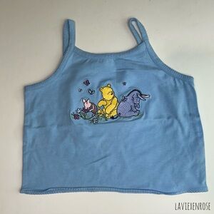 Vintage Disney Store Winnie the Pooh Blue Camisole